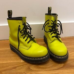 Neon Yellow Dr. Martens 1460 combat boots EXCELLENT CONDITION
